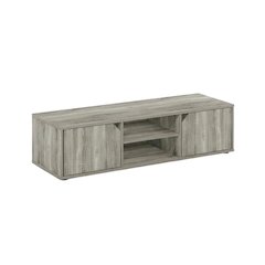 Wood TV Stand for Up to 55 Inch Displays in French Oak Finish with Modern Design