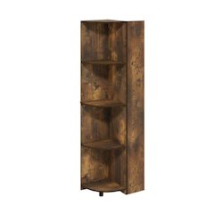 Amber Pine 4-Tier Corner Shelf with Sturdy Wooden Construction