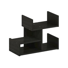 Wooden Desktop Bookshelf Storage Organizer in Espresso with Compact Design
