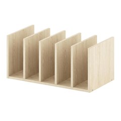 Wooden Desktop Bookshelf Storage Organizer in Brown with Multi-Functional Design