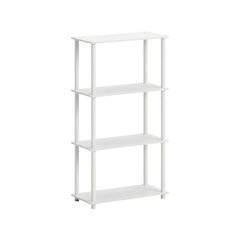 Wooden Bookcase with Open Shelves for Living Room and Office Use
