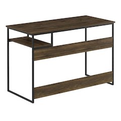 Wooden Study Desk, Columbia Walnut Finish, Spacious Work Surface, Sturdy Build