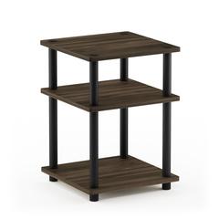 Furinno Turn-N-Tube Easy Assembly Multipurpose Shelf, Columbia Walnut/Black