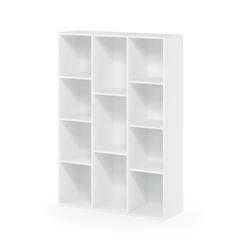 Furinno 11-Cube Reversible Open Shelf Bookcase, White