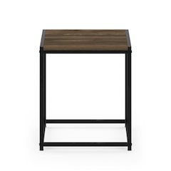 CAMNUS Night Stand, Metal Frame Nightstand, Columbia Walnut