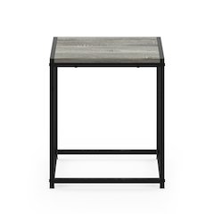 CAMNUS Night Stand, Metal Frame Nightstand, French Oak Grey