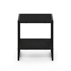 CAMNUS Night Stand, 2-Tier Metal Frame Nightstand with Open Shelf, Americano