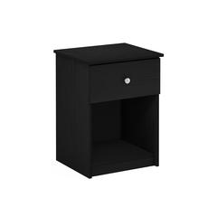 Furinno Lucca Nightstand with One Drawer, Black Oak