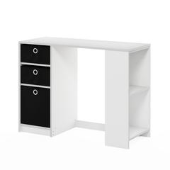JAYA Modern Computer Study Desk, White/Black