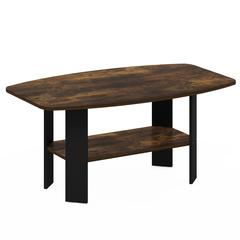 Simple Design Coffee Table, Amber Pine/Black