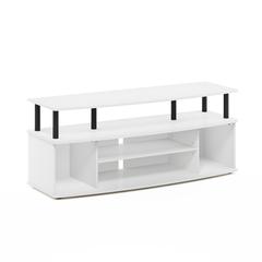 Furinno JAYA Large Entertainment Center Hold up to 55-IN TV, White/Black