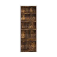 JAYA Book Shelf, 5-Tier Bookshelf, Bookcase, with Adjustable Shelves, Amber Oak