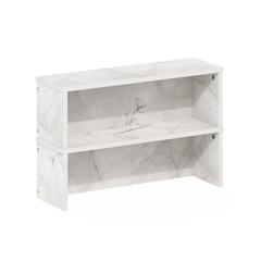 Helena 18-Inch Kitchen Counter Stackable Organizer Shelf, Marble White