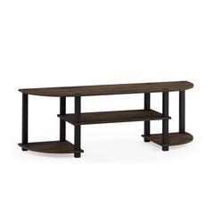 Furinno Turn-S-Tube Wide TV Entertainment Center, Columbia Walnut/Black
