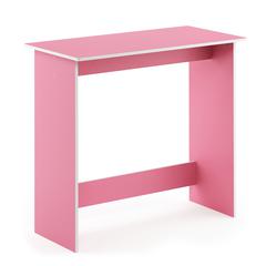 Simplistic Study Table, Pink/White
