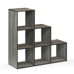 Pelli Cubic Storage Cabinet, 3-2-1, French Oak Grey/Black, 17070GYW