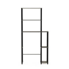 5-Shelf Over Toilet Bathroom Organizer, Freestanig Space Saver Shelves, Grey Oak