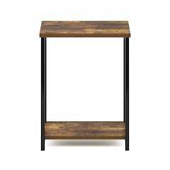 SIMPLISTIC Night Stand, 2-Tier Open Shelf Design, Amber Pine