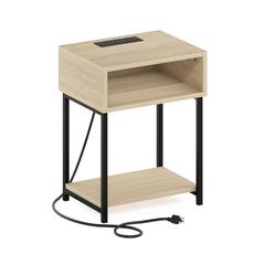 Moretti USB and Type-C Charging Port Open Storage Side Table