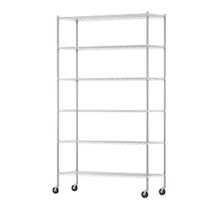 6-Tier Adjustable Steel Wire Storage Shelf, Chrome