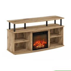 Open Shelving Storage Fireplace Entertainment Center for TV up to 55 Inch
