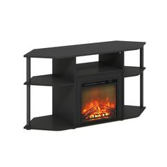 Open Storage Corner Fireplace TV Entertainment Center for TV up to 55 Inch