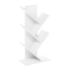 Tree Bookshelf 5-Tier Floor Standing Tree Bookcase, White