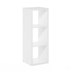 Cubicle Open Back Decorative Cube Storage Organizer, 3-Cube, White