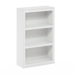 Rail 3-Tier Open Shelf Bookcase, White