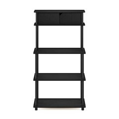 5-Tier Printer Stand with Storage Shelf and Closed Cabinet, Dark Americano