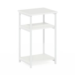 3-Tier Industrial Metal Frame End Table with Storage Shelves, 1-Pack