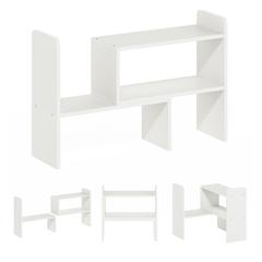 Classic Desk Top Organizer Bookshelf, White