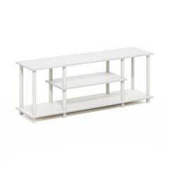 Turn-N-Tube No Tools 3D 3-Tier Entertainment TV Stands, White/White