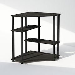 Turn-N-Tube Multipurpose Corner Shelf, Display Rack, Bookshelf, Espresso/Black