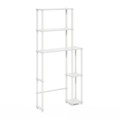 Turn-N-Tube Toilet Space Saver with 5 Shelves, White/White