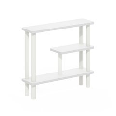 Turn-N-Tube Slim Space Saving Storage Rack, White/White