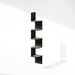 5-Tier Floating Corner Shelf, Wall Mount Shelves for Storage