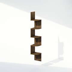 5-Tier Floating Corner Shelf, Wall Mount Shelves for Storage