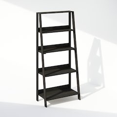Ladder Bookcase, Bookshelf, Display Shelf, 5-Tier, Espresso