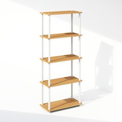 Turn-N-Tube 5-Tier Multipurpose Compact Display Rack, Shelving Unit, Bookcase