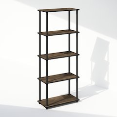 Turn-N-Tube 5-Tier Multipurpose Compact Display Rack, Shelving Unit, Bookcase