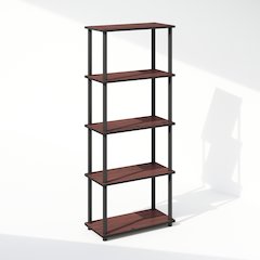 Turn-N-Tube 5-Tier Multipurpose Compact Display Rack, Shelving Unit, Bookcase