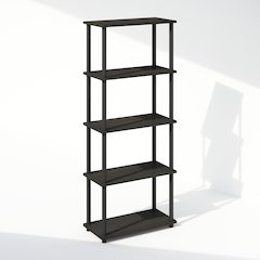 Turn-N-Tube 5-Tier Multipurpose Compact Display Rack, Shelving Unit, Bookcase