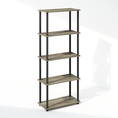Turn-N-Tube 5-Tier Multipurpose Compact Display Rack, Shelving Unit, Bookcase