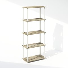 Turn-N-Tube 5-Tier Multipurpose Compact Display Rack, Shelving Unit, Bookcase