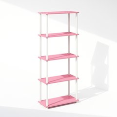 Turn-N-Tube 5-Tier Multipurpose Compact Display Rack, Shelving Unit, Bookcase