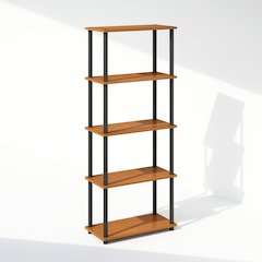 Turn-N-Tube 5-Tier Multipurpose Compact Display Rack, Shelving Unit, Bookcase