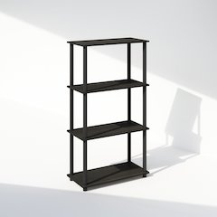Turn-N-Tube 4-Tier Multipurpose Shelf Display Rack, Shelving Unit, Bookcase