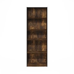 GEHRY Book Shelf, 5-Tier Bookshelf, Bookcase, with Adjustable Shelves, Amber Oak