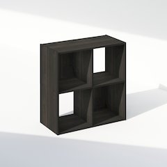 Pelli Cubic Storage Cabinet, Bookcase, Bookshelf, 4-Cube, Espresso